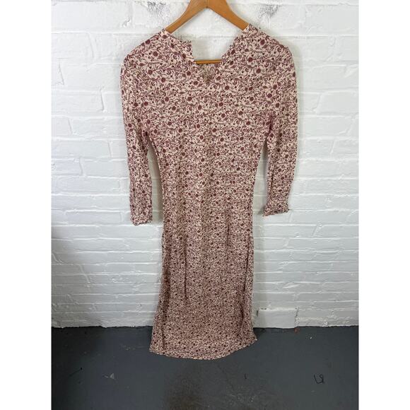 Doen Women's Loire Dress Mini Earl Floral Long Sleeves In Blush Size Small - Picture 3 of 5